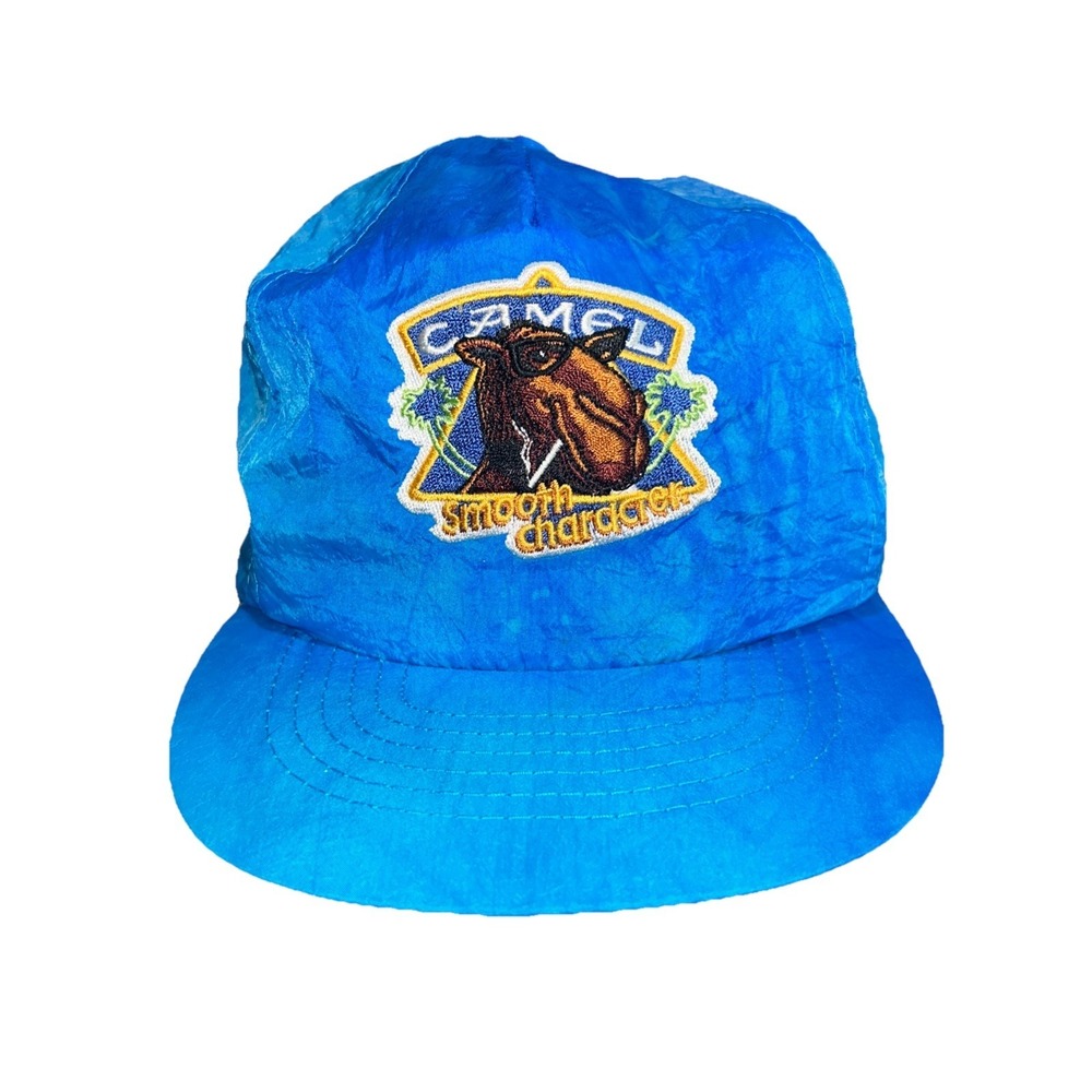 1990s Gold Medal Camel smooth character cigarette Blue Adjustable Snapback